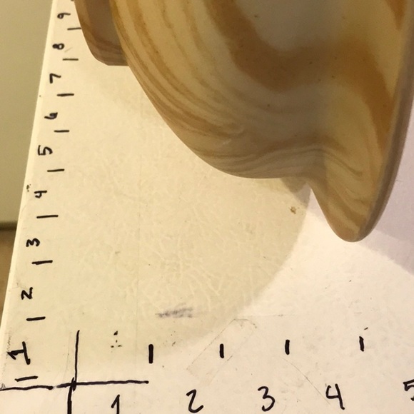 Unbranded Marble Style Swirl Ceramic BIG BOWL Muted Tan and Cream Swirling Tones - Picture 7 of 12